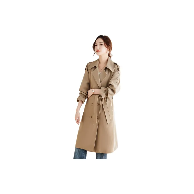 TERRE BLEUE Trench Coat Women's Khaki-1