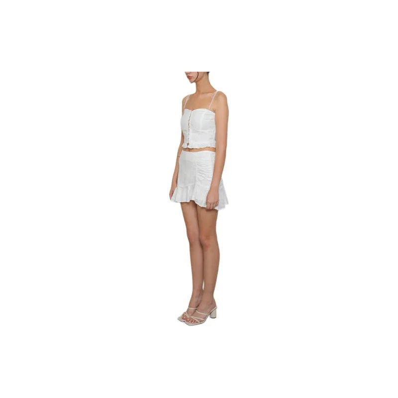 NOT YOUR ROSE SS24 Lace Bustier Sleeveless Camisole Women's WHITE/White-2