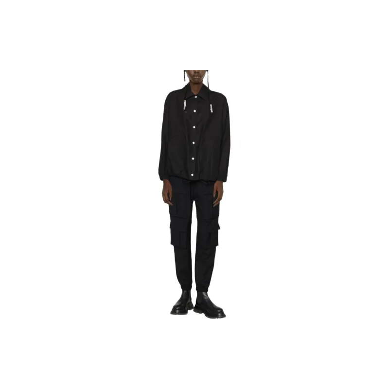 JIL SANDER Logo Printed Drawstring Shirt Jacket-3