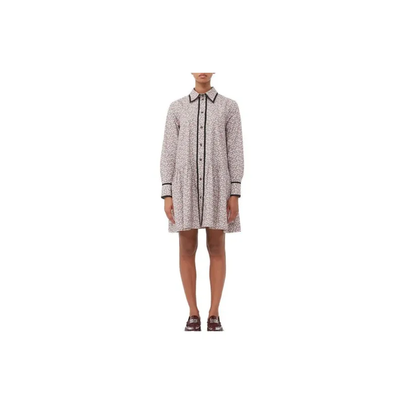 GANNI Long-Sleeved Dresses Women's Pink-1