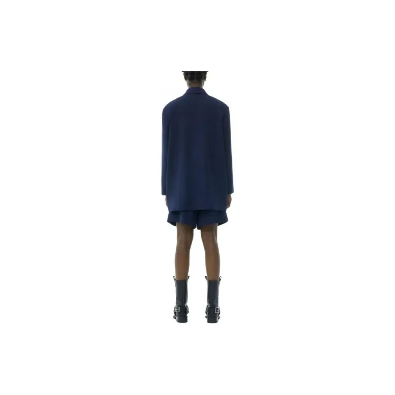 GANNI Double-Breasted Oversized Blazer-2