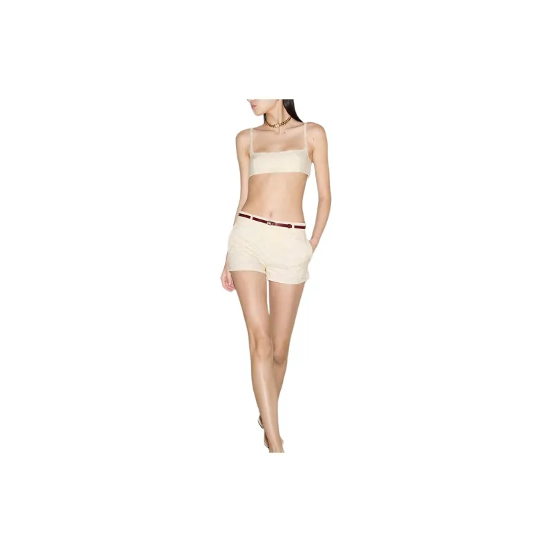 GUCCI Casual Shorts Women's Light Beige-1