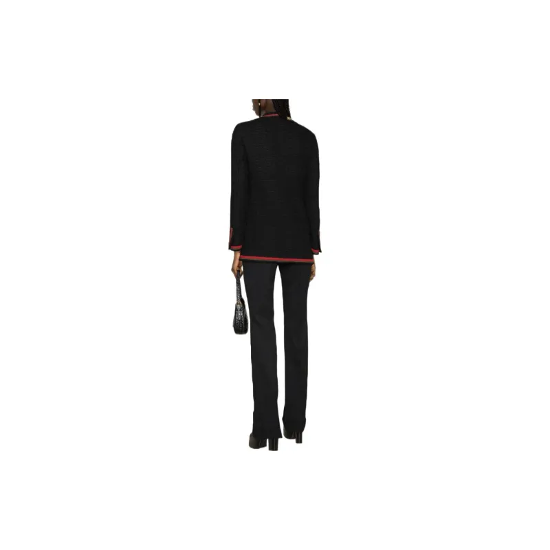 GUCCI Contrasting trim Single breasted Blazer-2