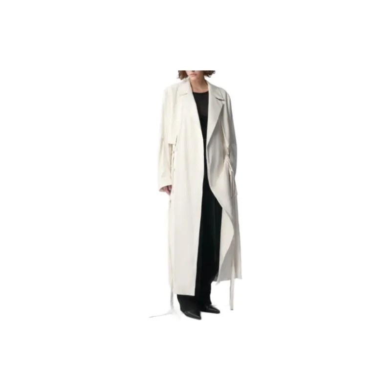 Ann Demeulemeester Ilda Long Trench Coat Trench Coat Women's White-1