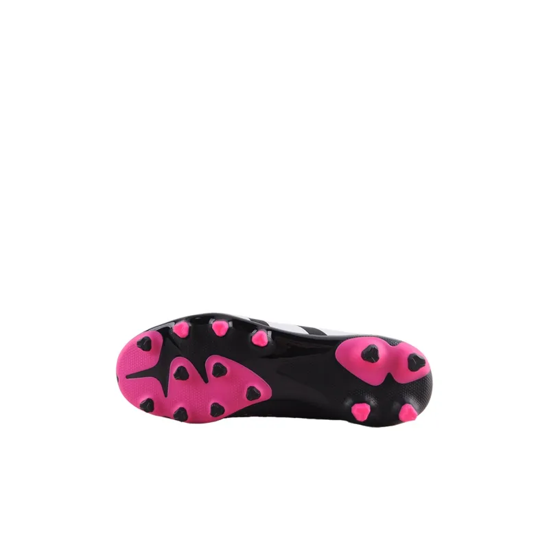 Adidas PREDATOR ACCURACY.3 Accuracy.3 MG J Round Tip Strap Low Top Soccer Shoes Black White Pink Kids'-4