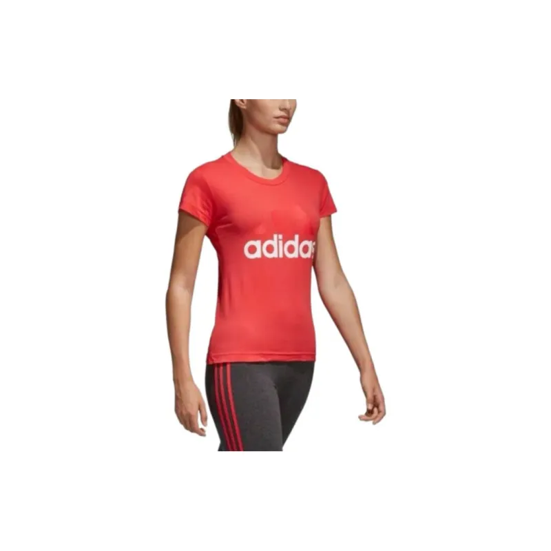 Adidas T Shirts Women's Natural Coral Pink-4