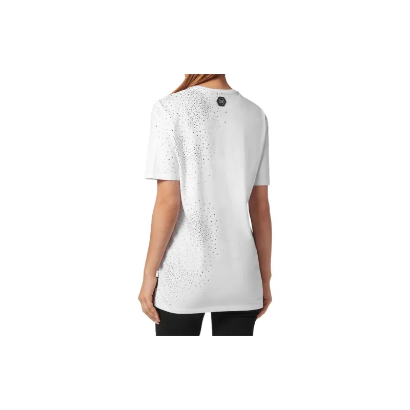 PHILIPP PLEIN Crystal embellished Cotton T shirt-3