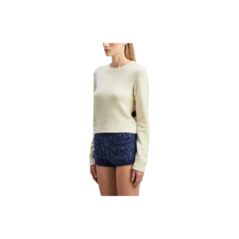PALM ANGELS Logo Embroidered Knitted Jumper-3