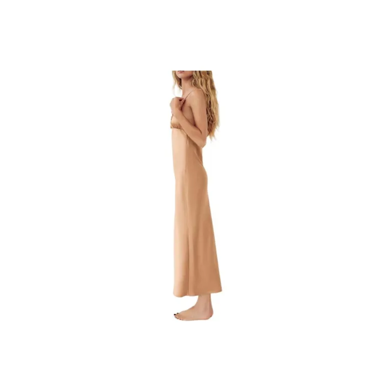 ZARA Trf Slip Dresses Women's Yellow-4