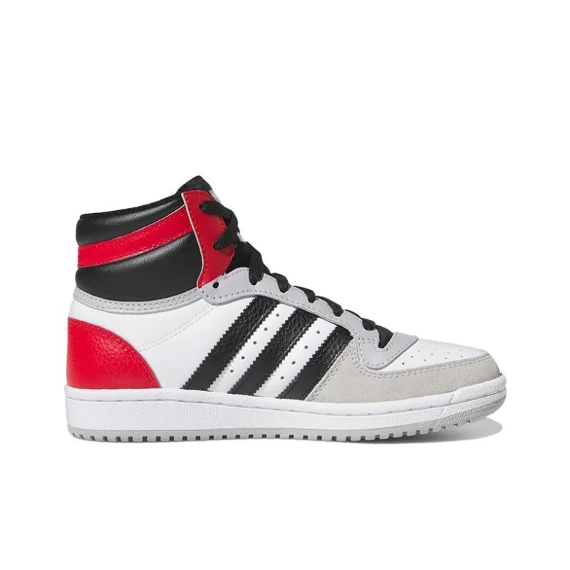 Adidas Originals Top Ten RB J Abrasion Resistant High Top Skateboard Shoes White Black Red Teenagers-1
