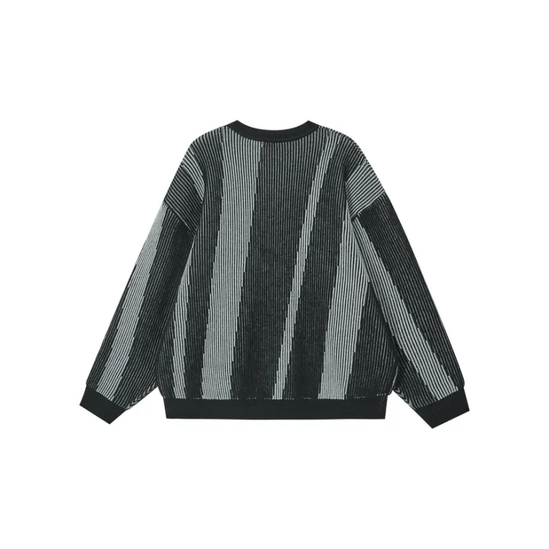 EARL JOEL Knitwear Men's Black Gray Stripes-1