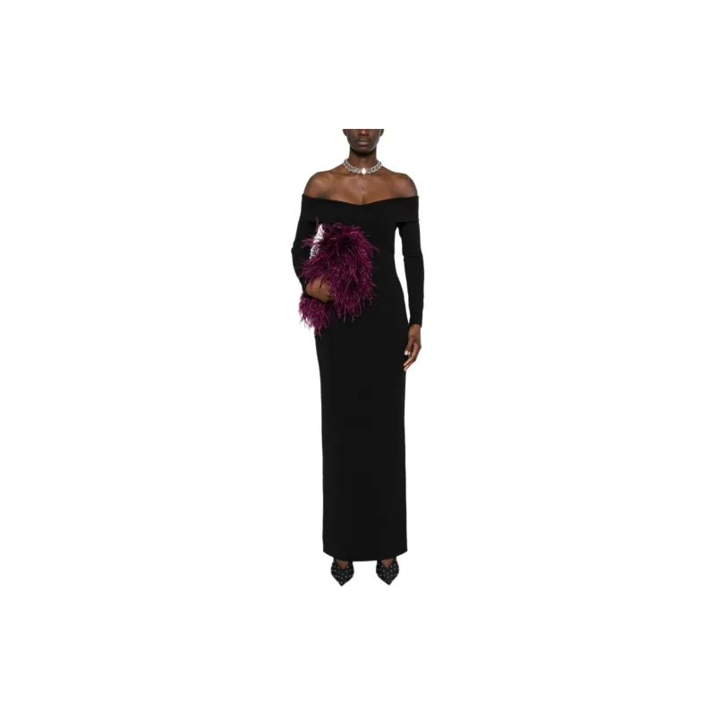 SOLACE LONDON Long-Sleeved Dresses Women's Black-1