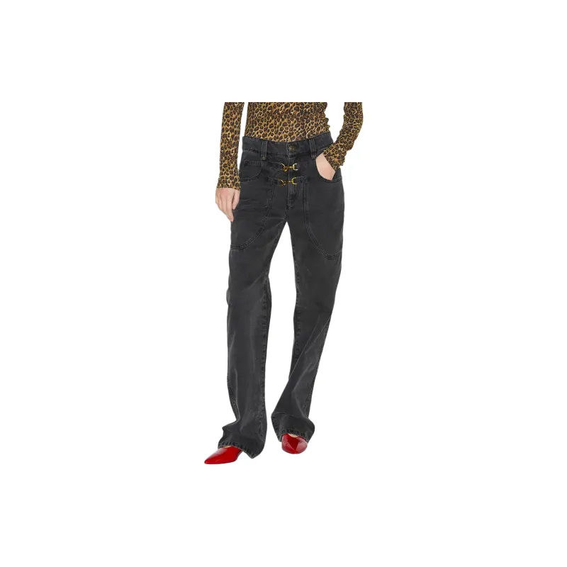 ISABEL MARANT Brinley Logo Patch Jeans-1