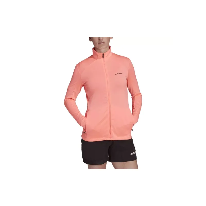 Adidas W MT FULL Z FLE Sweatshirt Women's Orange Red-1