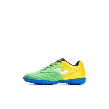 Joma Liga T1 Tf Wear Resistant Slip Resistant Low Top Soccer Shoes Mismatched Yellow Green Kids'