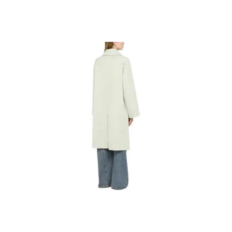 LOEWE Raglan Wool And Cashmere Coat Olive Green-3