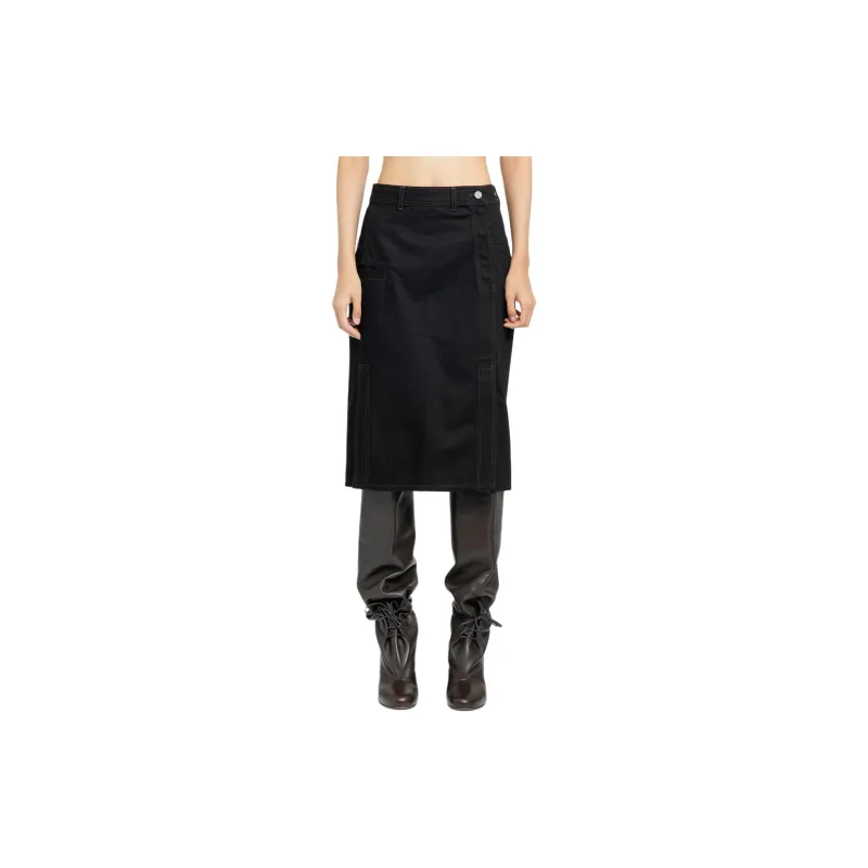 Lemaire Casual Long Skirt Women's Black-5