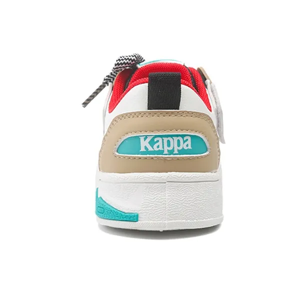 KAPPA KIDS Anti Slip And Wear Resistant Breathable Low Top Kids' Skateboarding Shoes Beige White Red Kids'-4