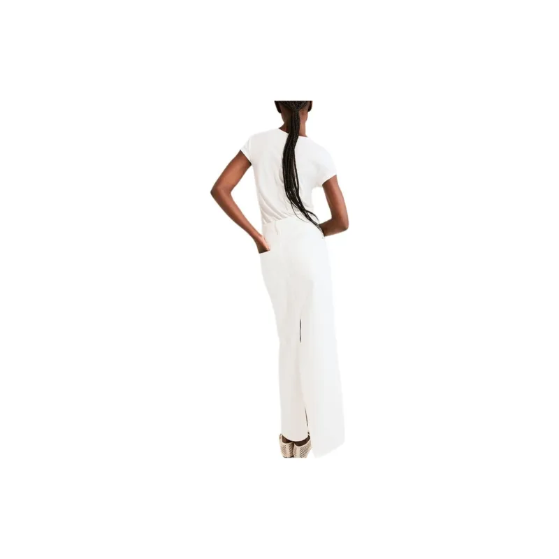 H&M Denim Long Skirts Women's White-2