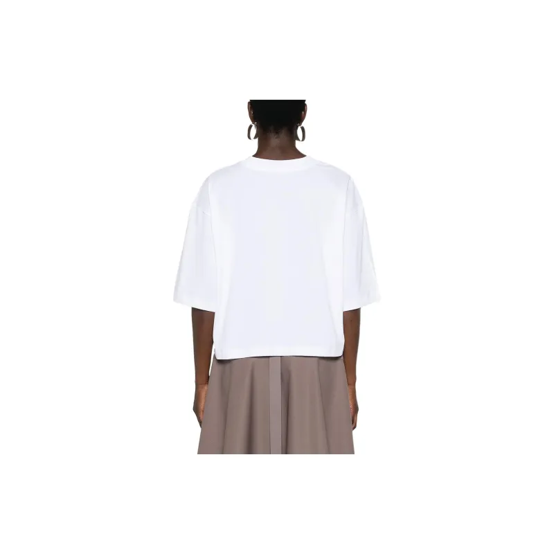 MARNI Logo Printed Crewneck Cropped T-Shirt-1
