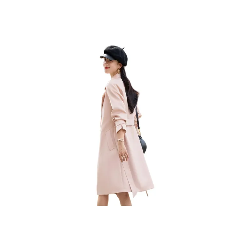 Yi Mengyuan Mid Length Trench Coat Women's-2