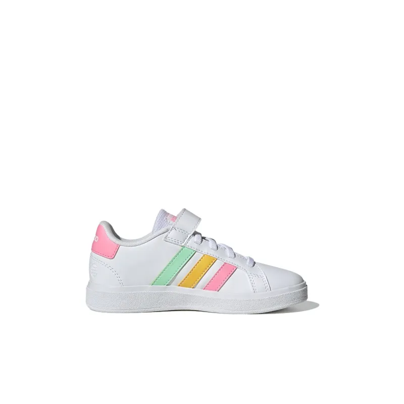 Adidas Grand Court 2.0 Little Kid 'White Multi-Color'-1