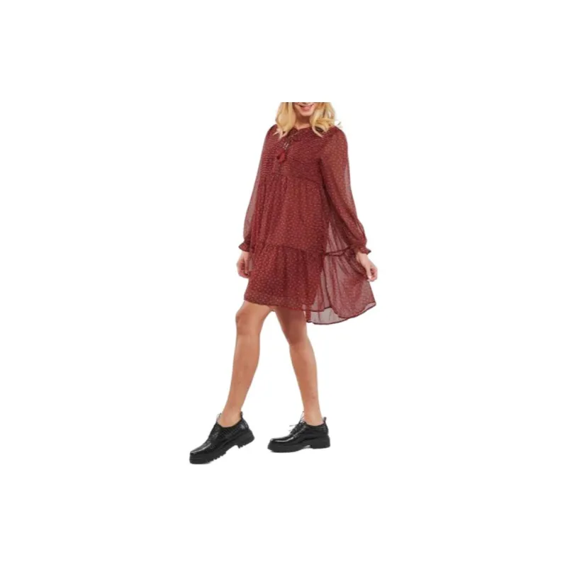 Pepe Jeans Long Sleeved Dresses Women's Red-3