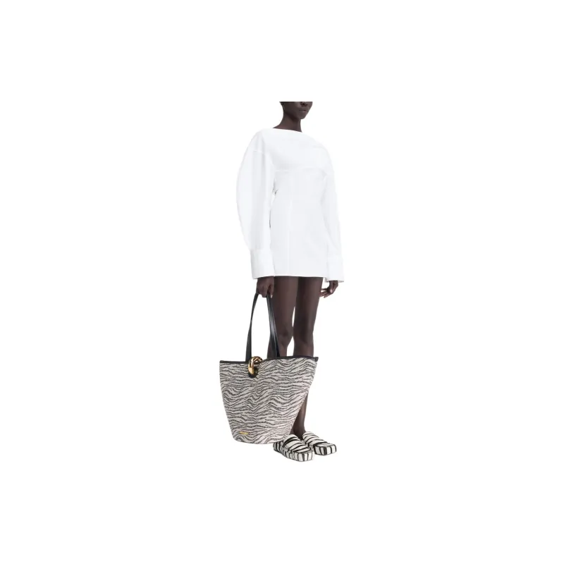 Jacquemus La Casaco Woven Shirt Dress 'White'-3