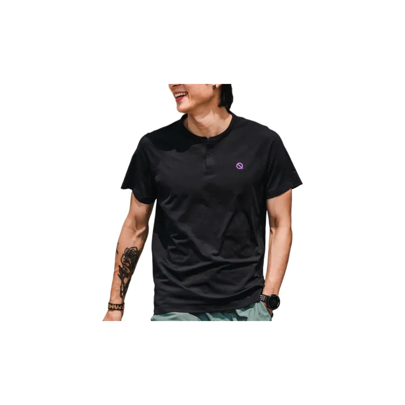 Qinkung T Shirts Women's Black-1
