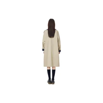 Dajia Poetry Mid Length Trench Coat Women's Khaki/Gray White
