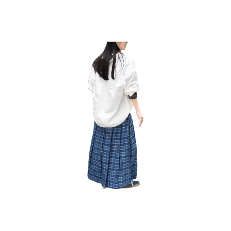 FREAK'S STORE Casual Long Skirt Women's Blue Black-3