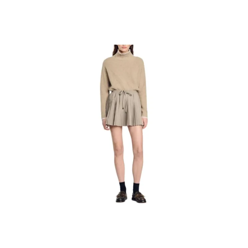 Sandro Brandy Herringbone Miniskirt-1