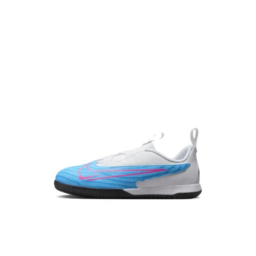 Nike Jr. Phantom GX Academy IC Indoor Court Cushioning Anti-Slip And Wear-Resistant Soccer Shoes Blue White Kids'