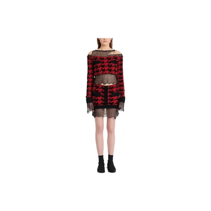 BALMAIN Casual Short Skirts Women's Red-1