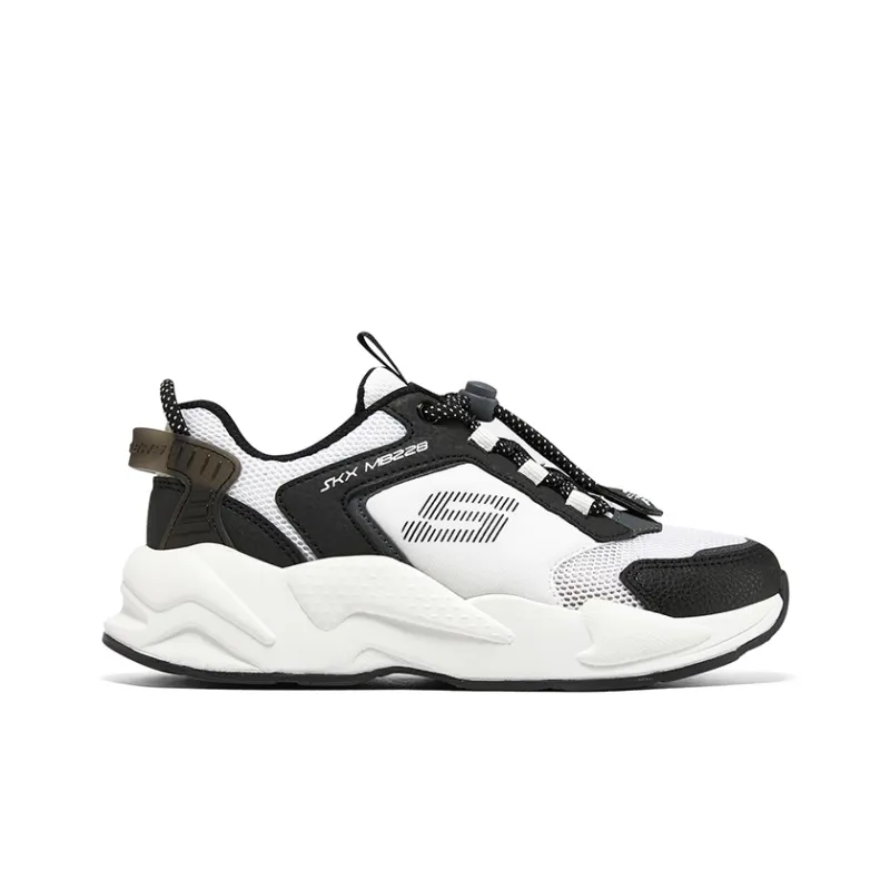 Skechers Ultrasurge Slip Resistant Cushioning Abrasion Resistant Low Top Kids' Running Shoes White Black Teenagers-1