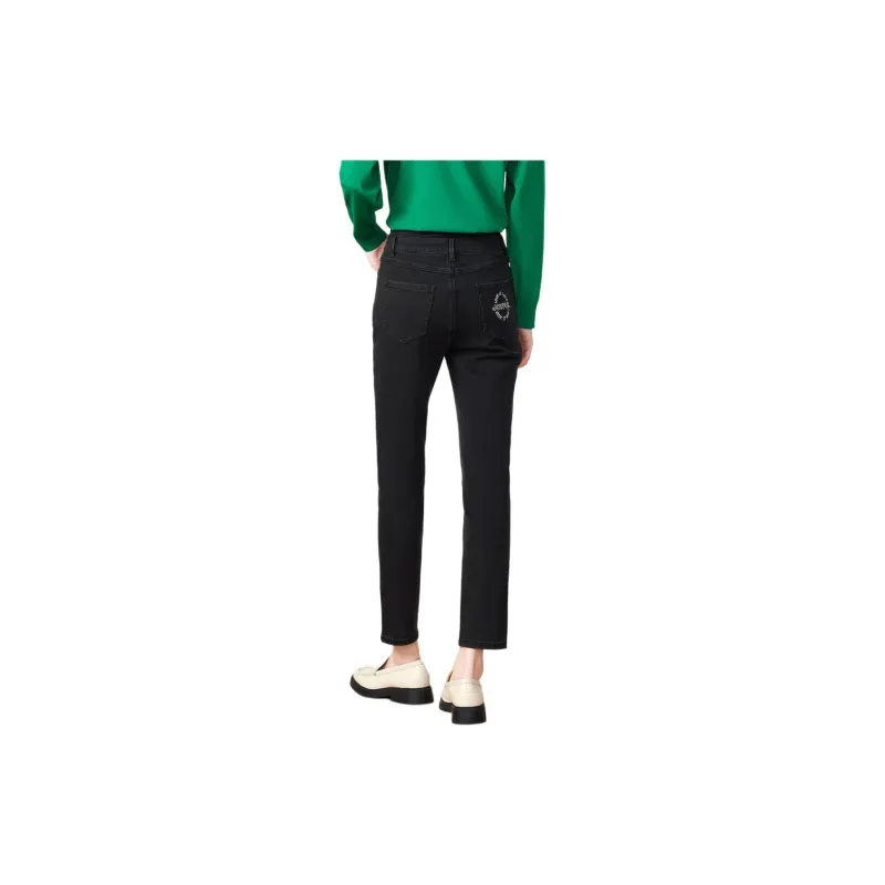 JZ. ANNAKRO Jeans Women's Plain Black-1