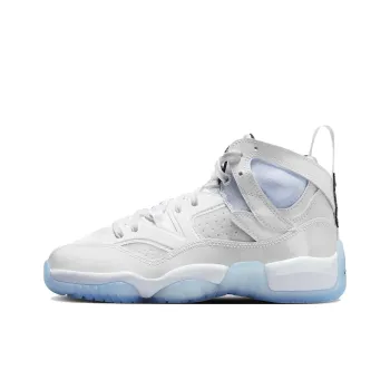 Jordan Jumpman Two Trey Cushioning Anti-Slip And Wear-Resistant High-Top Children's Basketball Shoes White Teenagers