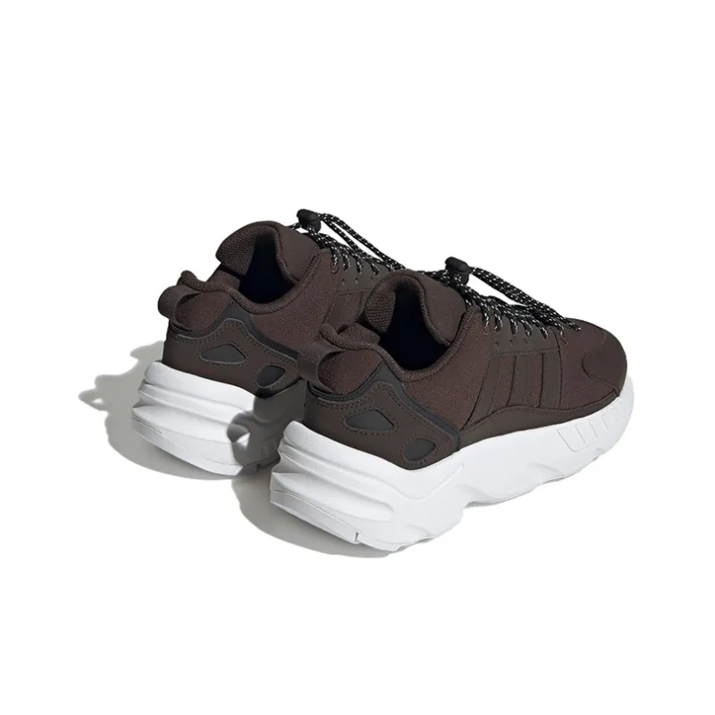 Adidas Originals ZX 22 Anti-Slip And Wear-Resistant Lightweight Sports Casual Shoes Coffee Teenagers-3