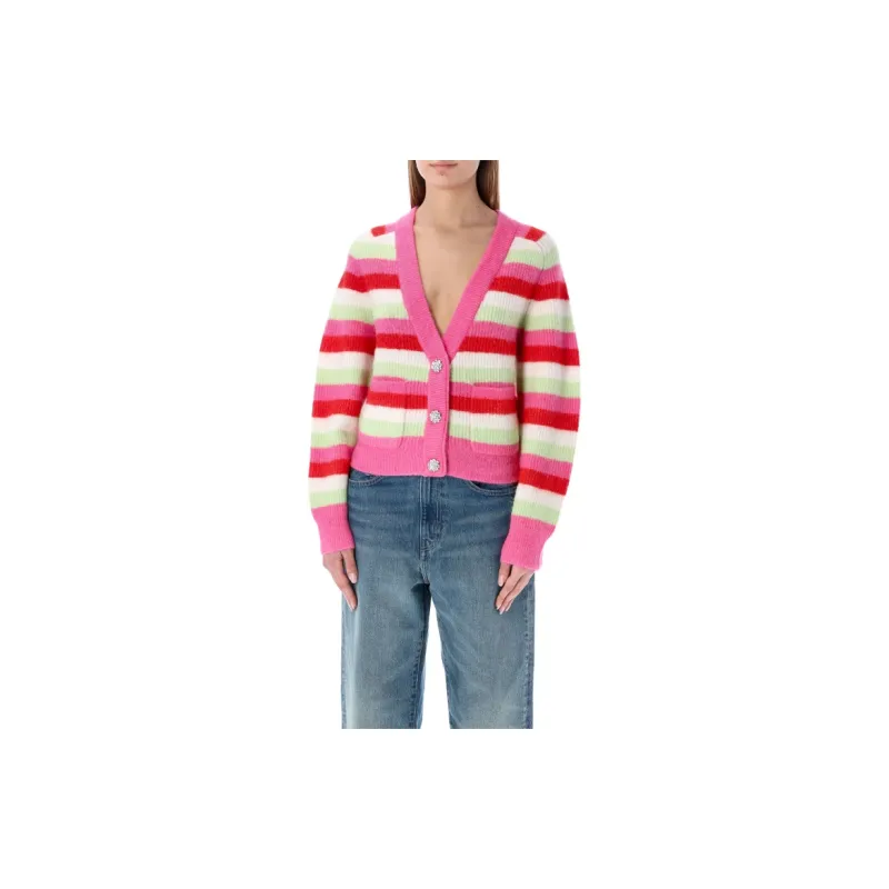 GANNI SS22 Loose Fit Sweater Women's Pink-4