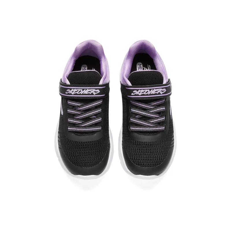 Skechers Cushioning And Breathable Low Top Kids Lifestyle Shoes Black Purple Teenagers-3