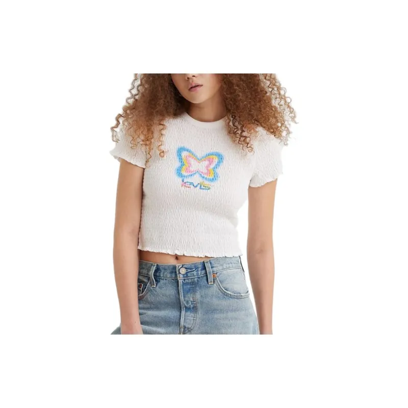 Levis Crop Tops Women's White-1