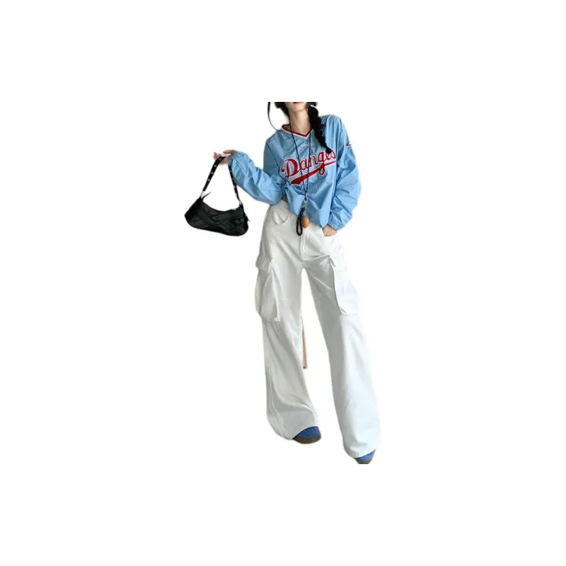 ZNZX Cargo Pants Women's White-3