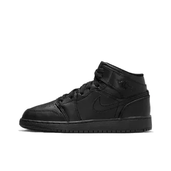 Jordan 1 Mid Triple Black GS