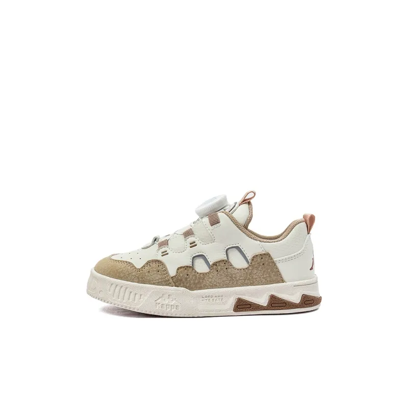 Kappa Anti Slip Wear Resistant Low Top Skateboard Shoes Beige Brown Kids'-0
