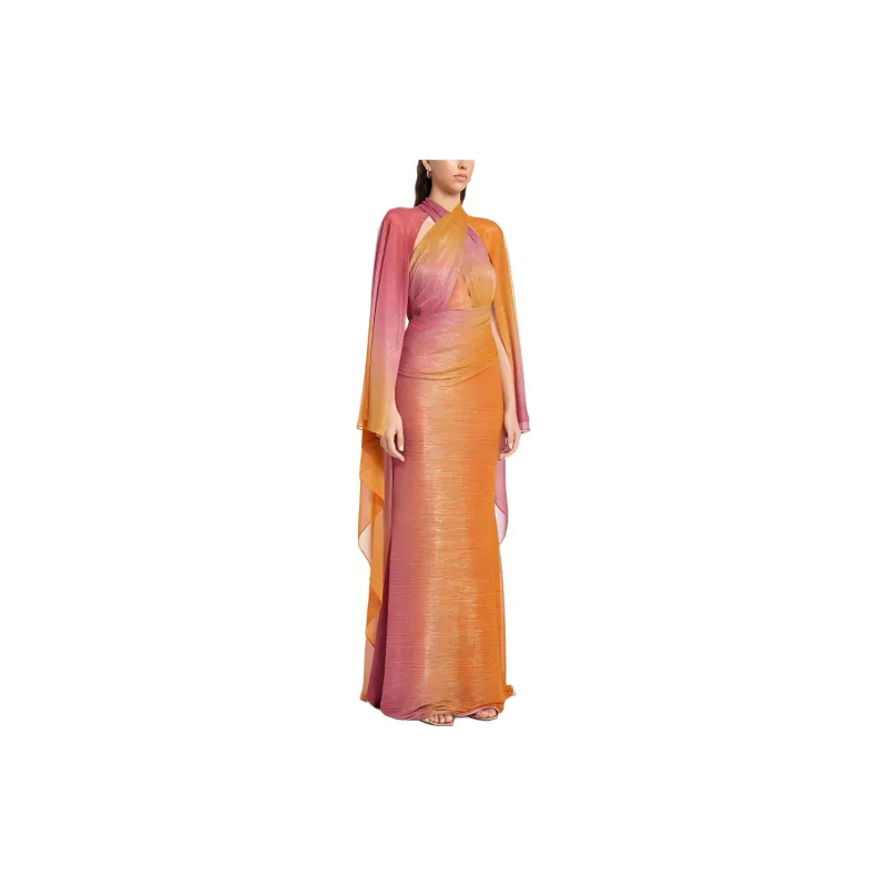 Talbot Runhof Long-Sleeved Dresses Women's Orange-2