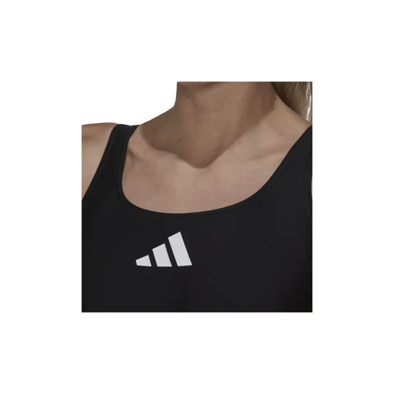 Adidas 3 Bar Logo Swimsuit One piece Swimsuit Women's Black-4