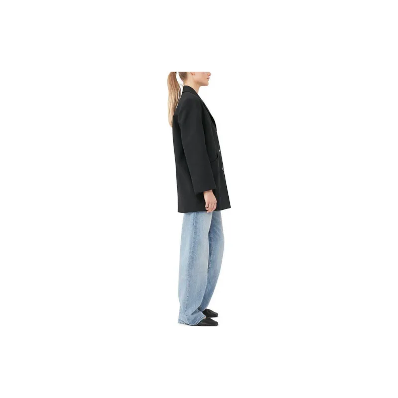 GANNI Single breasted Shoulder pads Blazer-3
