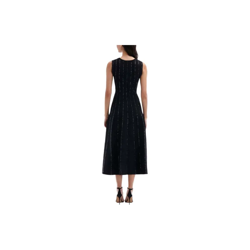 Oscar De La Renta Sequin-embellished Sleeveless Midi Dress-1