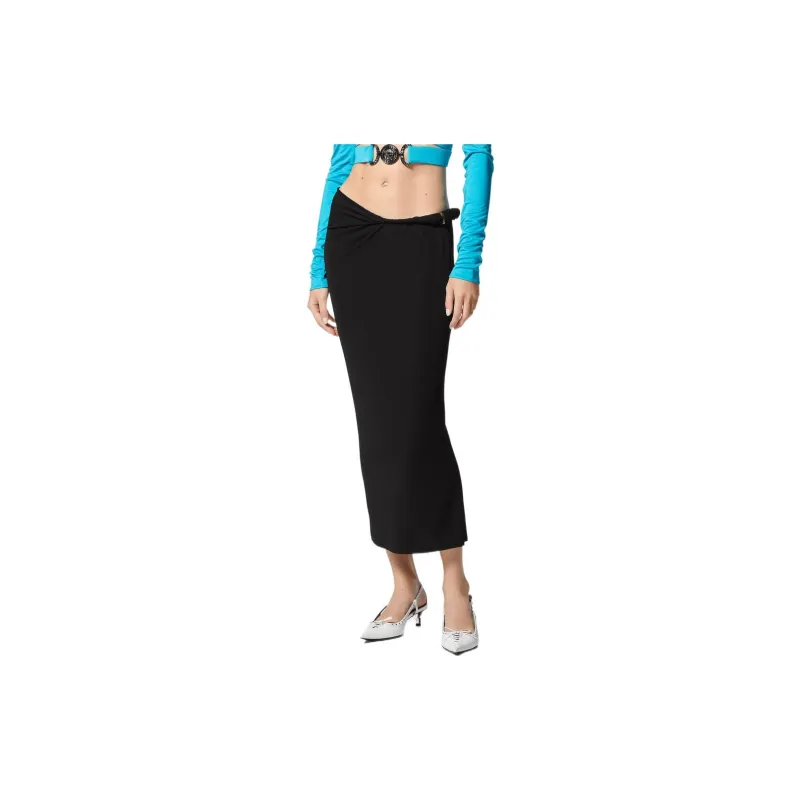 VERSACE Gathered Detail Midi Skirt-3