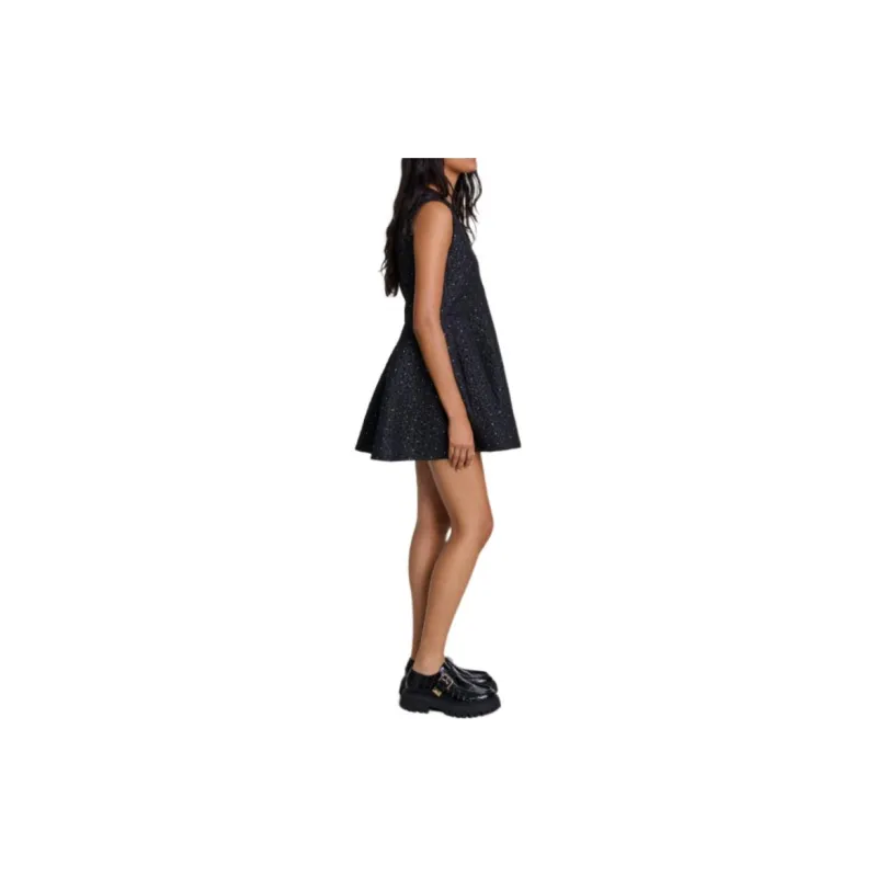 Maje Rhinestone embellished Mini Dress-3